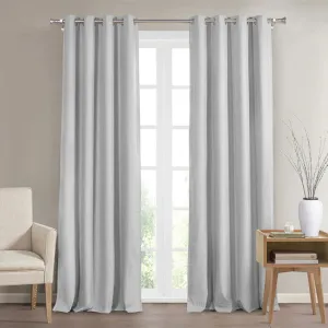 NEW Silk Home Ecologee 2 Winslow Blackout Curtain Panels - Pale Grey - 52" X 90"