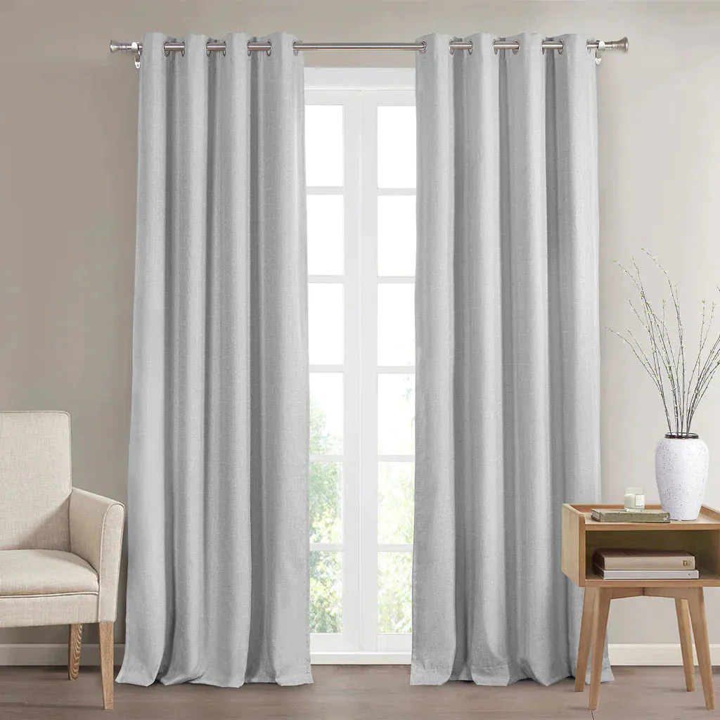 NEW Silk Home Ecologee 2 Winslow Blackout Curtain Panels - Pale Grey - 52" X 90"