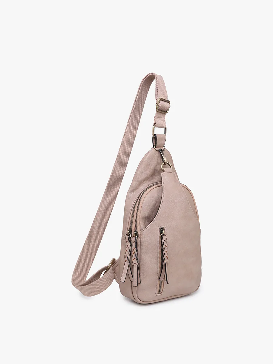 Nikki Dual Compartment Sling Pack Bag: Ballet