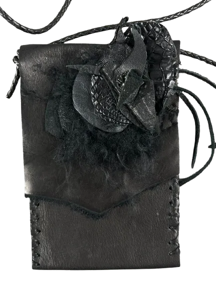 Nine West Snakeskin Look And Handcrafted Leather Evening Bag