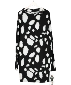 Norma Kamali off-the-shoulder convertible printed stretch-jersey midi dress UK L