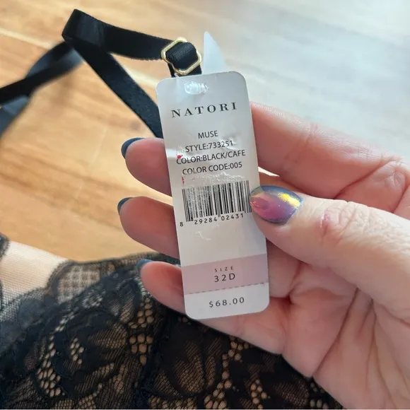 NWT Natori Muse Wire Free Contour Bralette Bra Lace