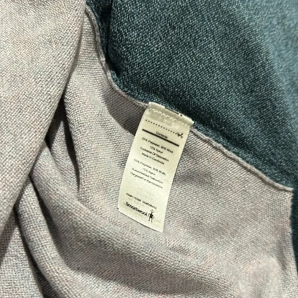 NWT SMARTWOOL Shadow Pine Colorblock Crew Sweater Marino Wool
