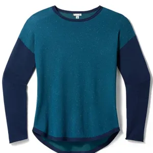 NWT SMARTWOOL Shadow Pine Colorblock Crew Sweater Marino Wool