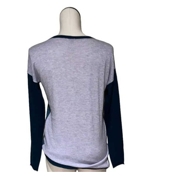 NWT SMARTWOOL Shadow Pine Colorblock Crew Sweater Marino Wool