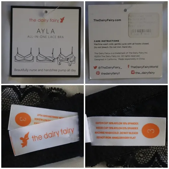 NWT The Dairy Fairy Ayla Luxury Lace Nursing   Handsfree Pumping Bra