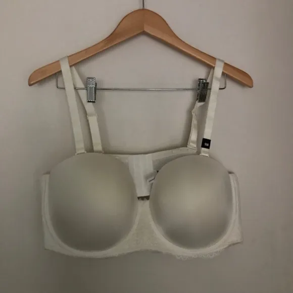 NWT Torrid Strapless Microfiber Lace Bra Underwire 50B Bridal Lingerie Plus 50B