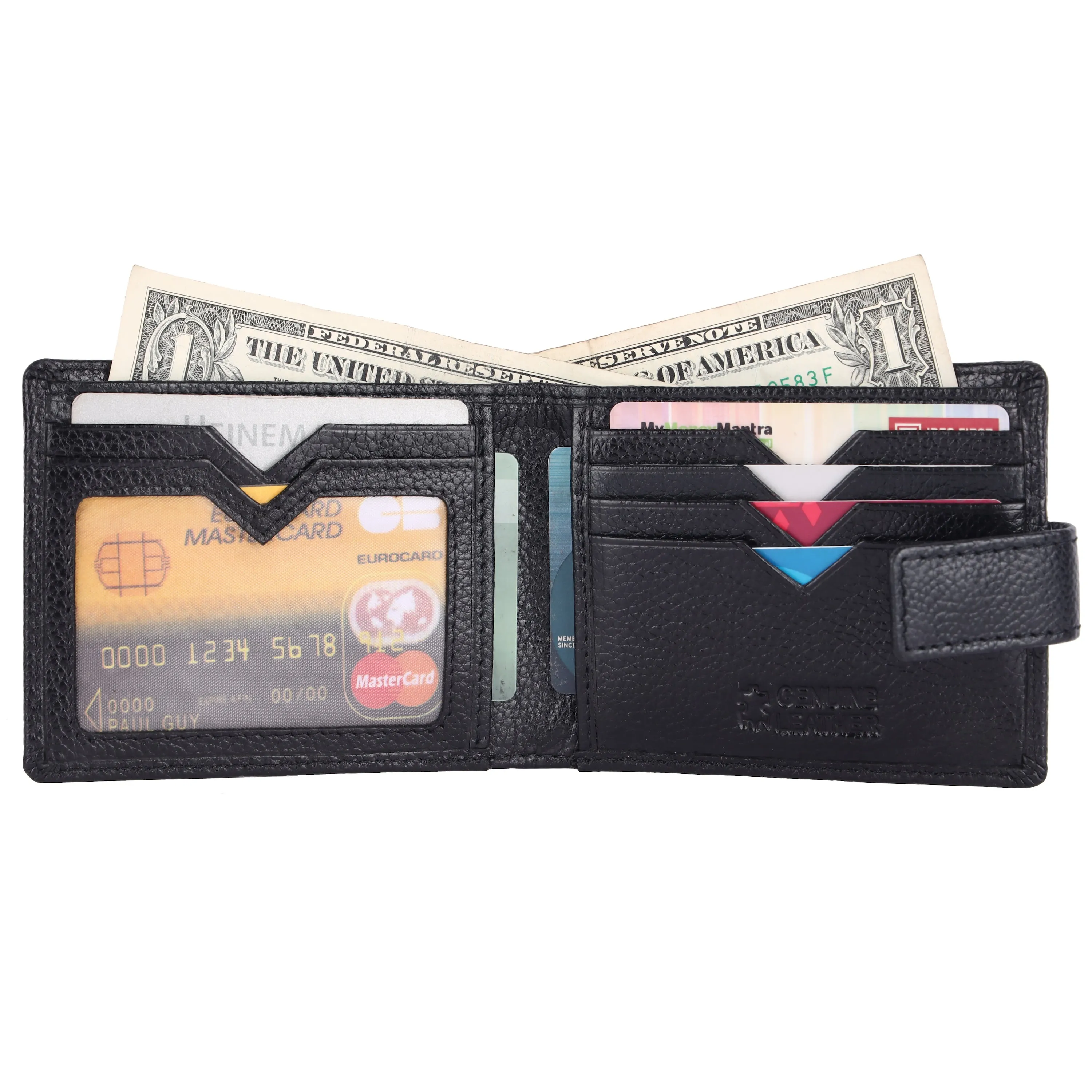 Pebble Texture 10 Card Billfold Wallet #1138L