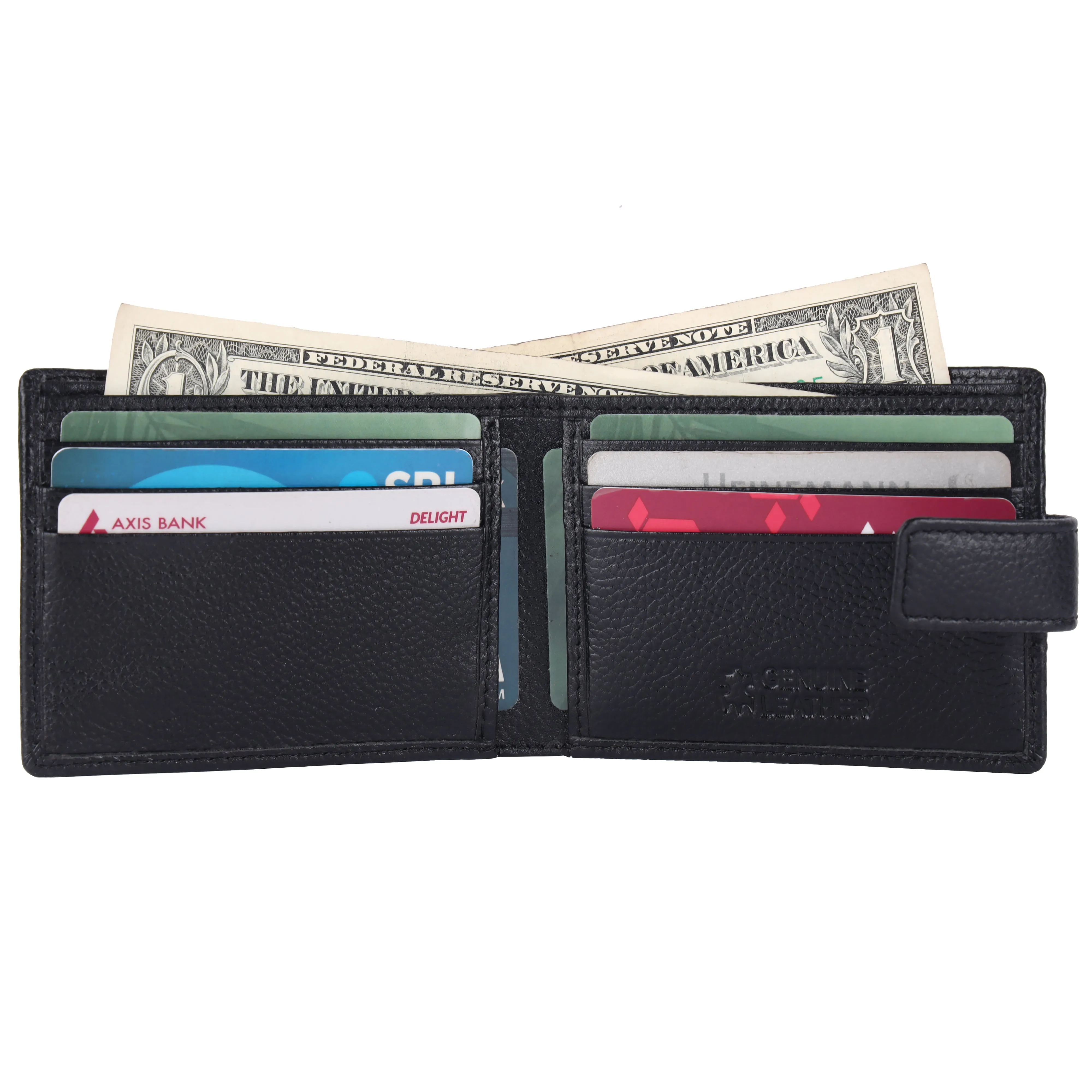Pebble Texture 10 Card Billfold Wallet #1727L