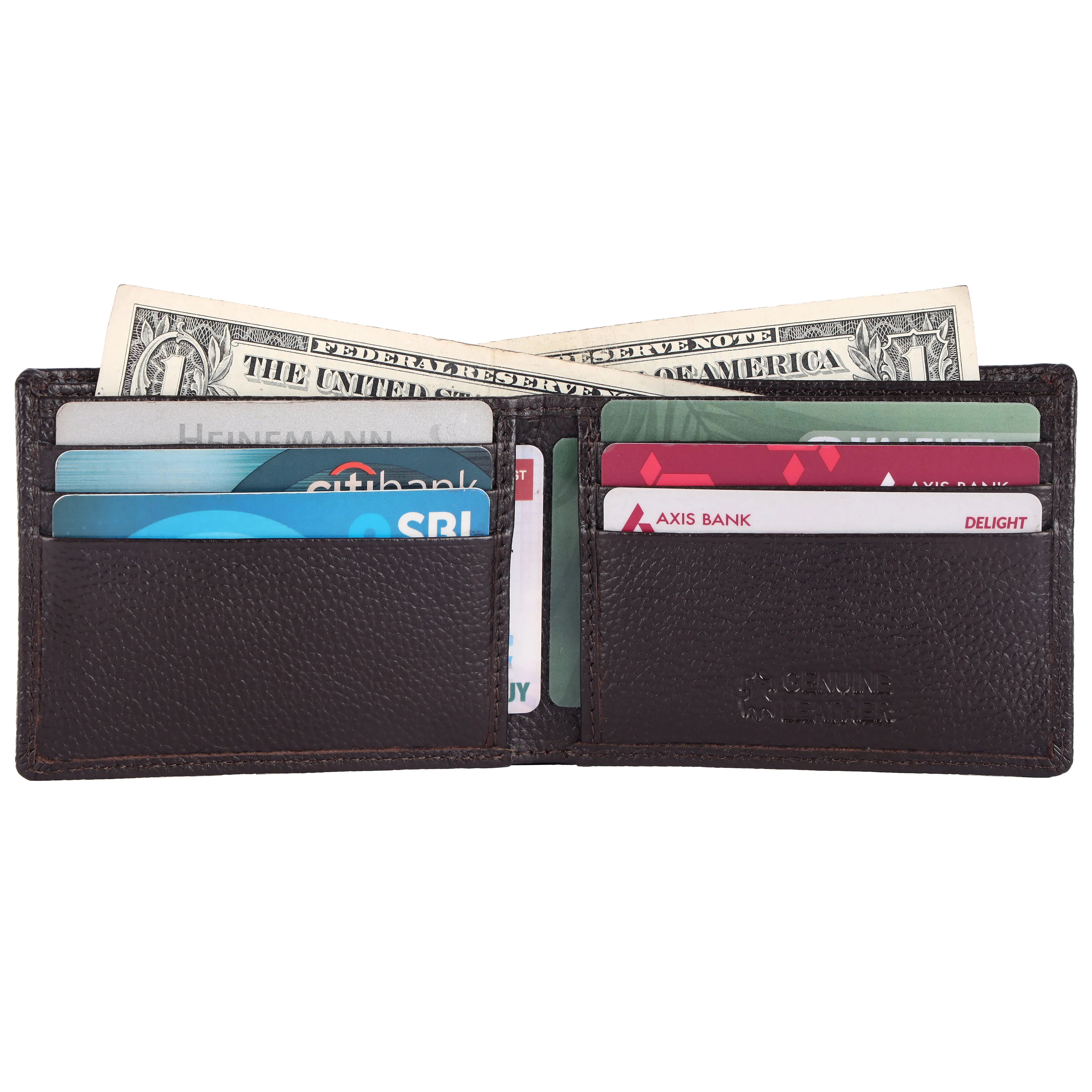 Pebble Texture 10 Card Billfold Wallet #1727L