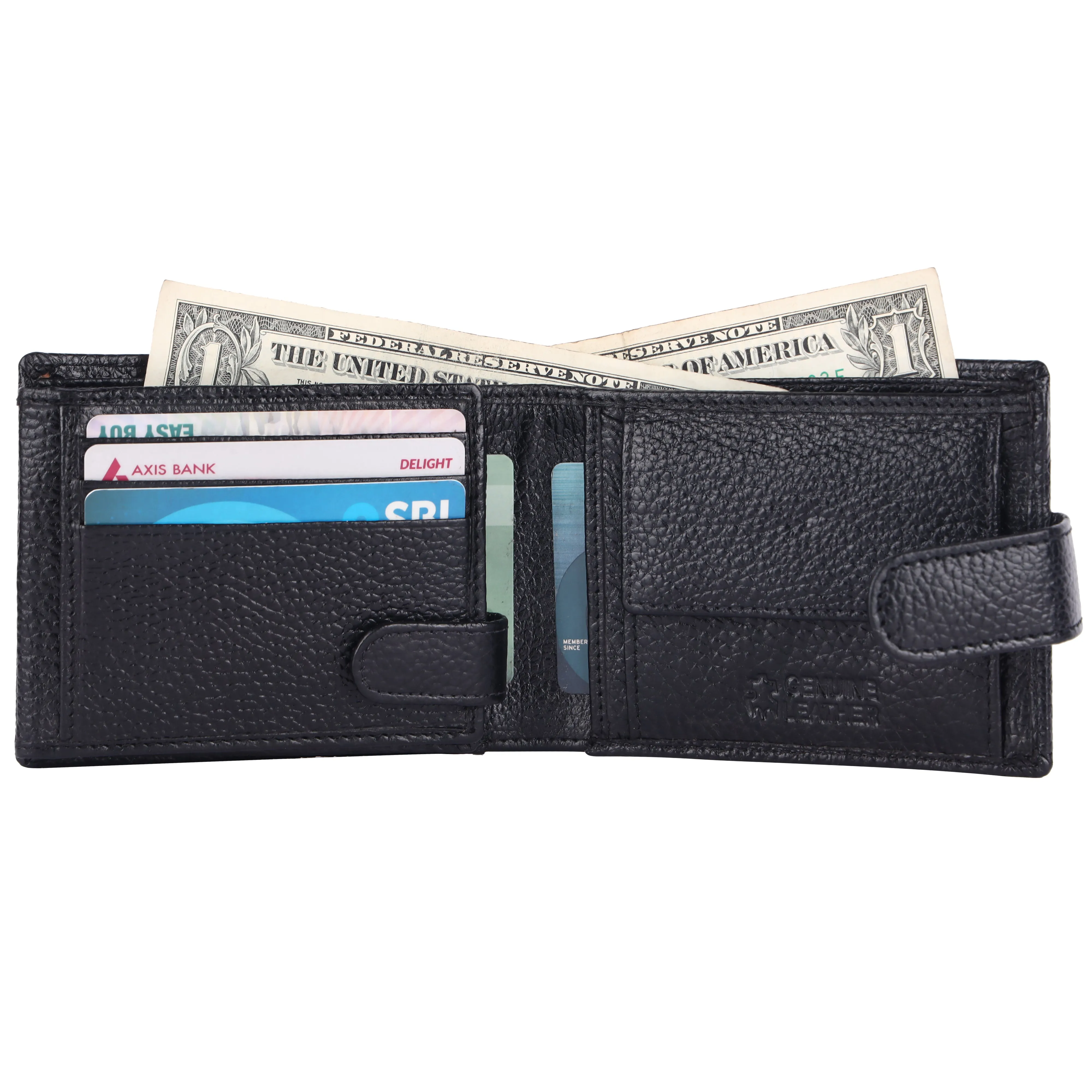 Pebble Texture 16 Card Billfold Coin Pocket Wallet #1013CL