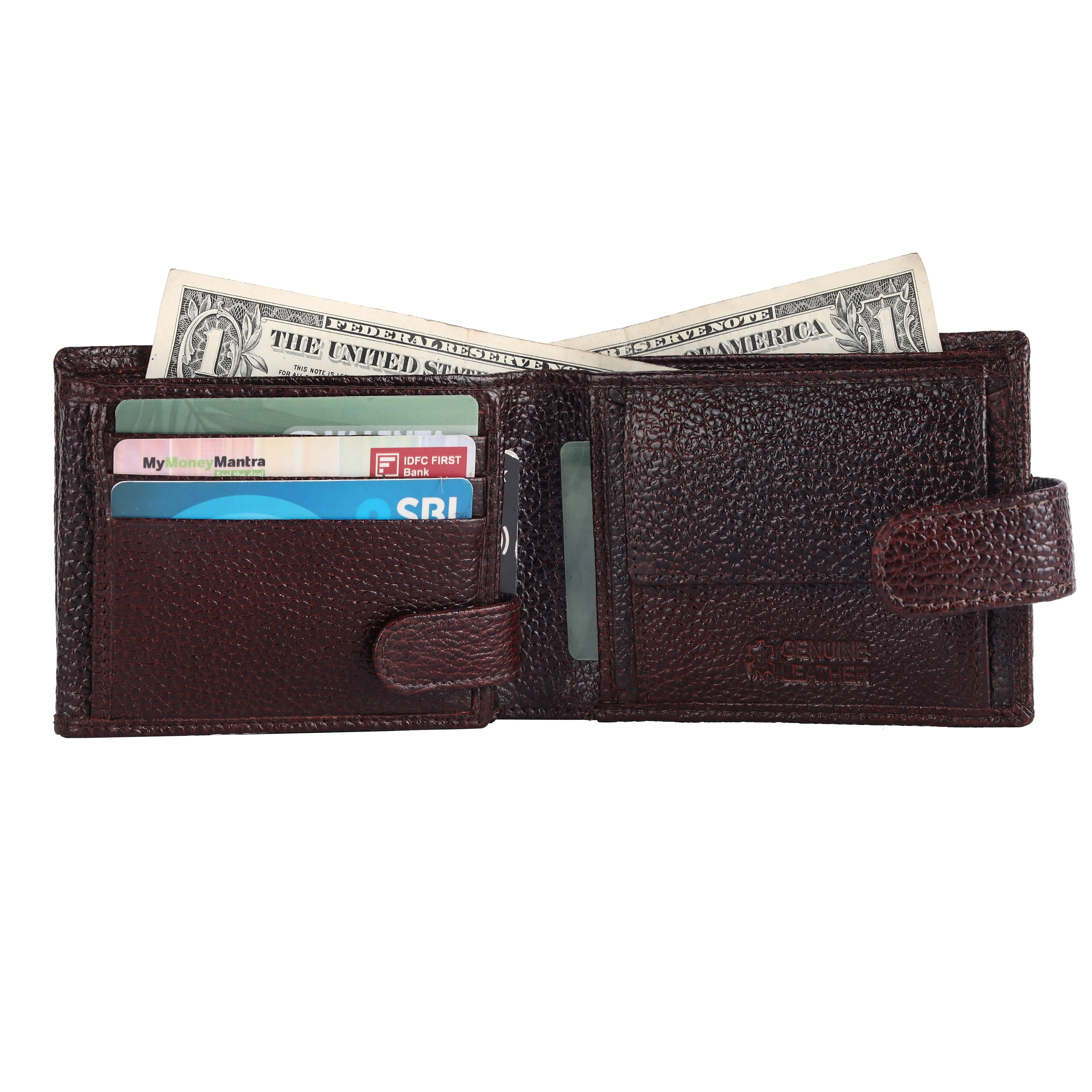 Pebble Texture 16 Card Billfold Coin Pocket Wallet #1013CL