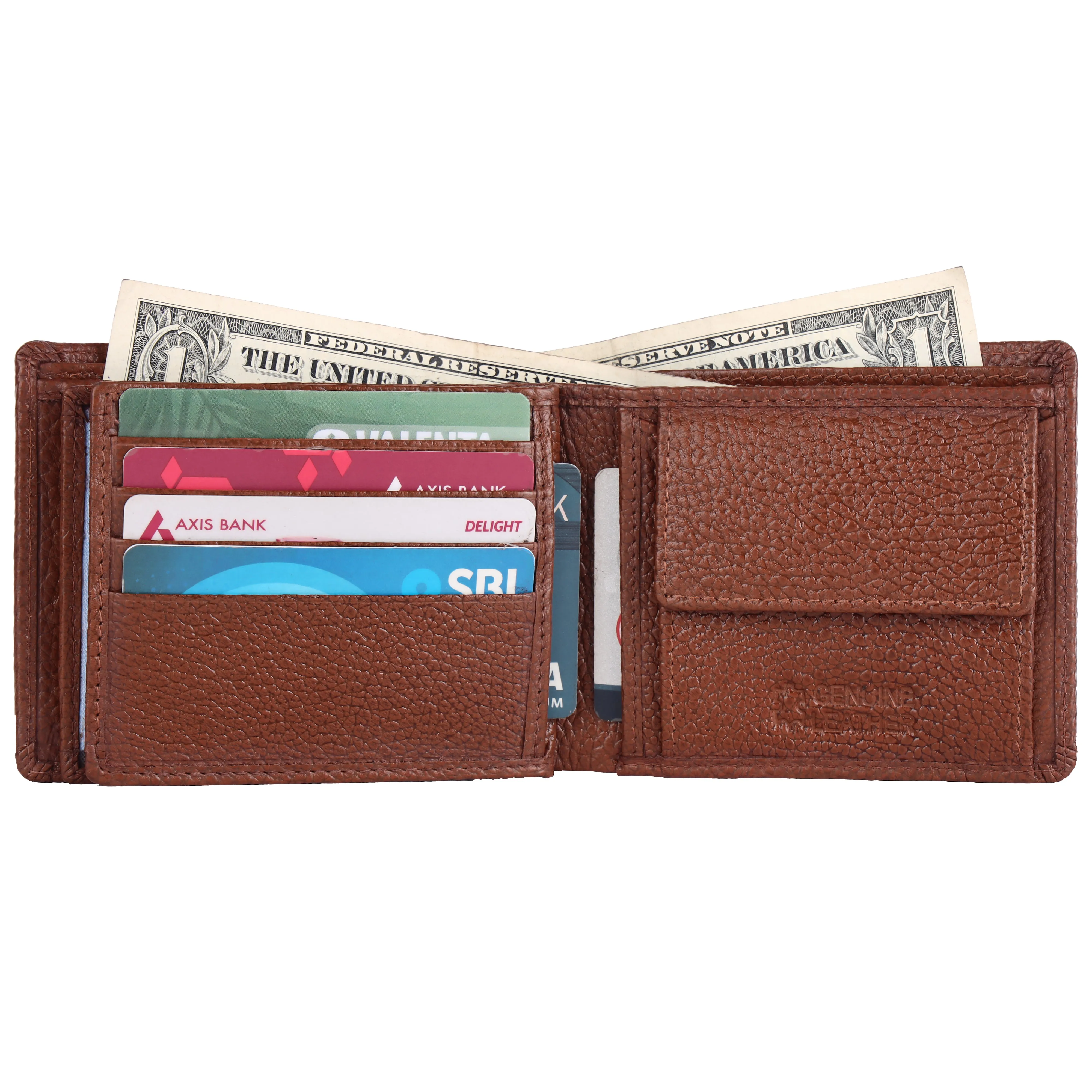 Pebble Texture 16 Card Billfold Coin Pocket Wallet #983C