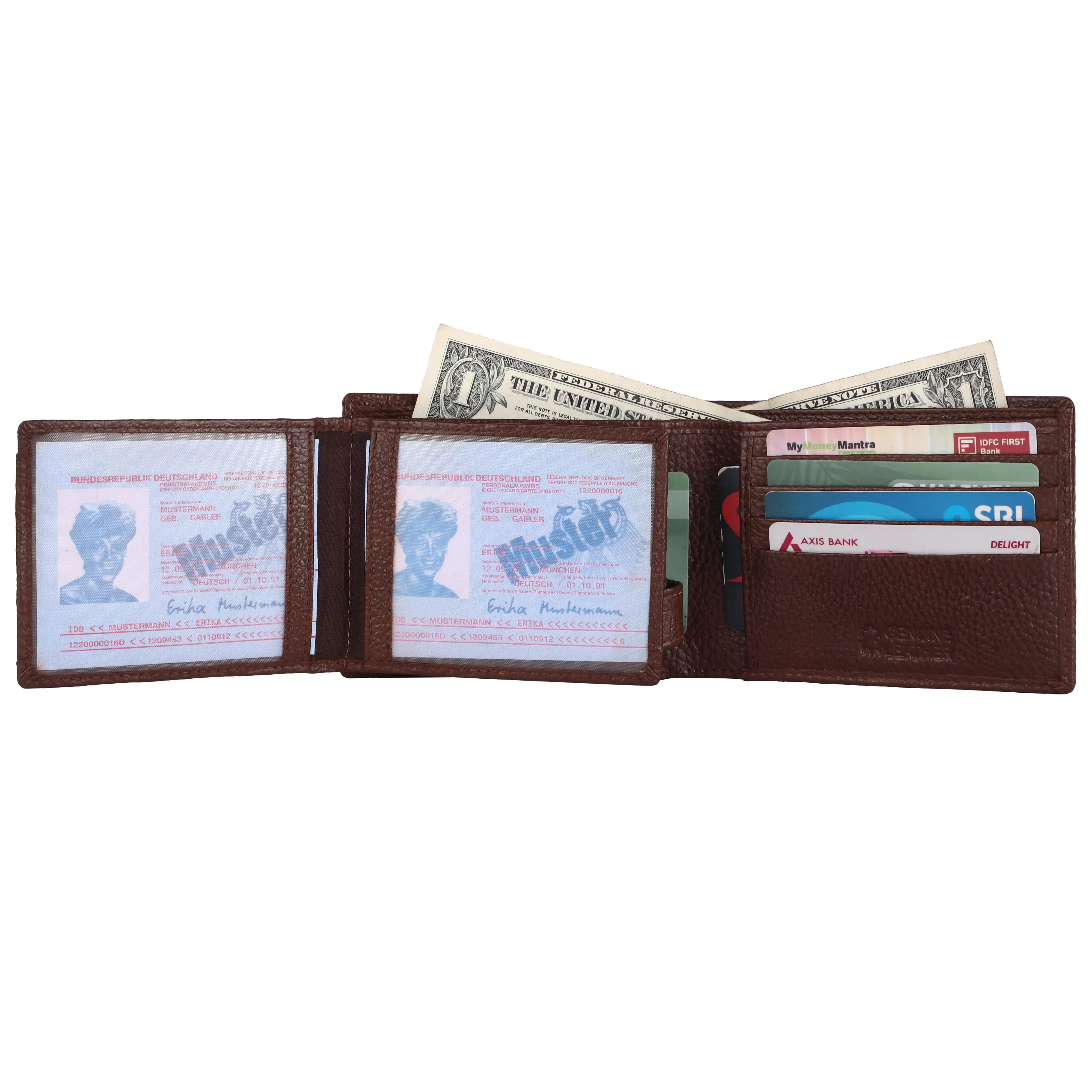 Pebble Texture 16 Card Billfold Wallet #1013