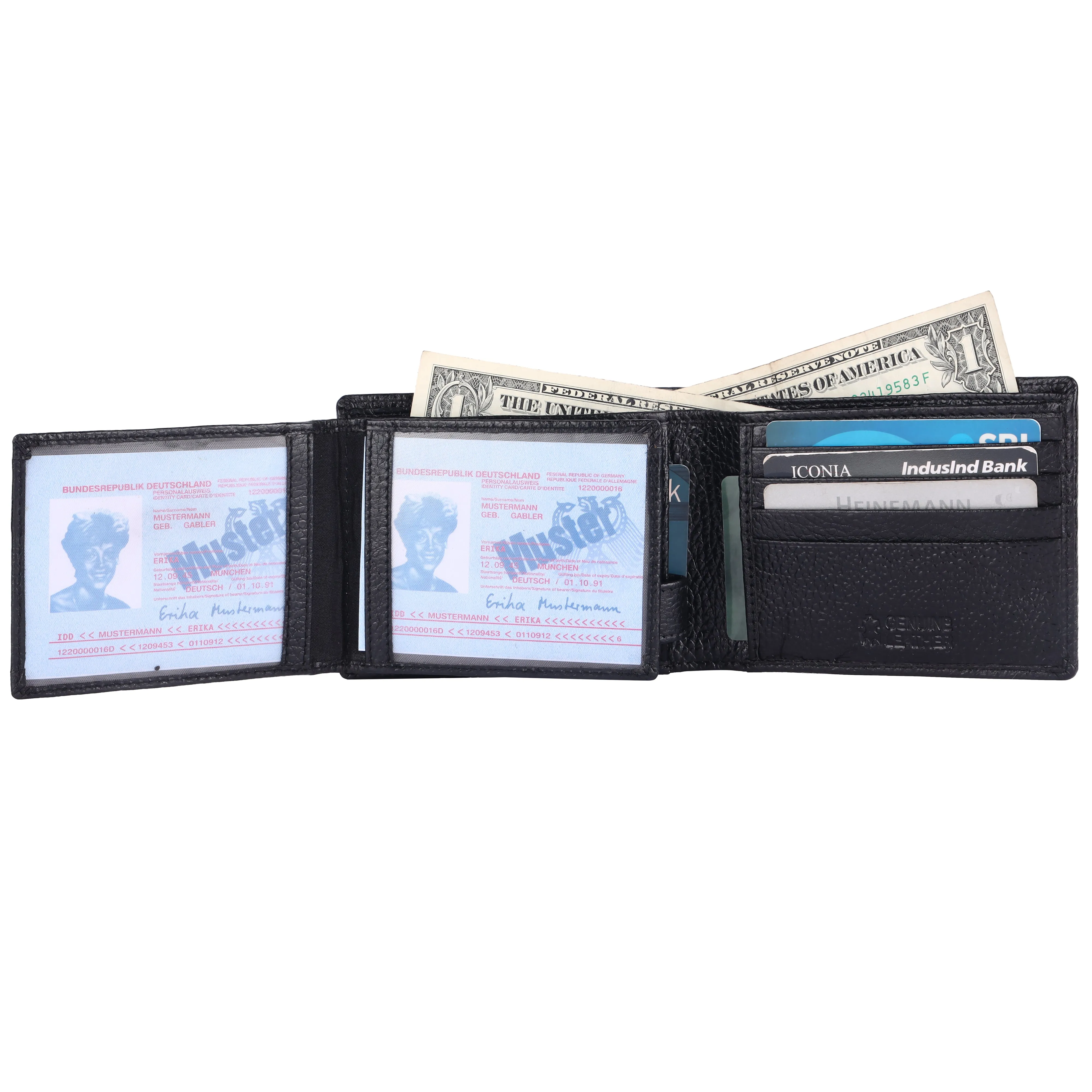 Pebble Texture 16 Card Billfold Wallet #1013