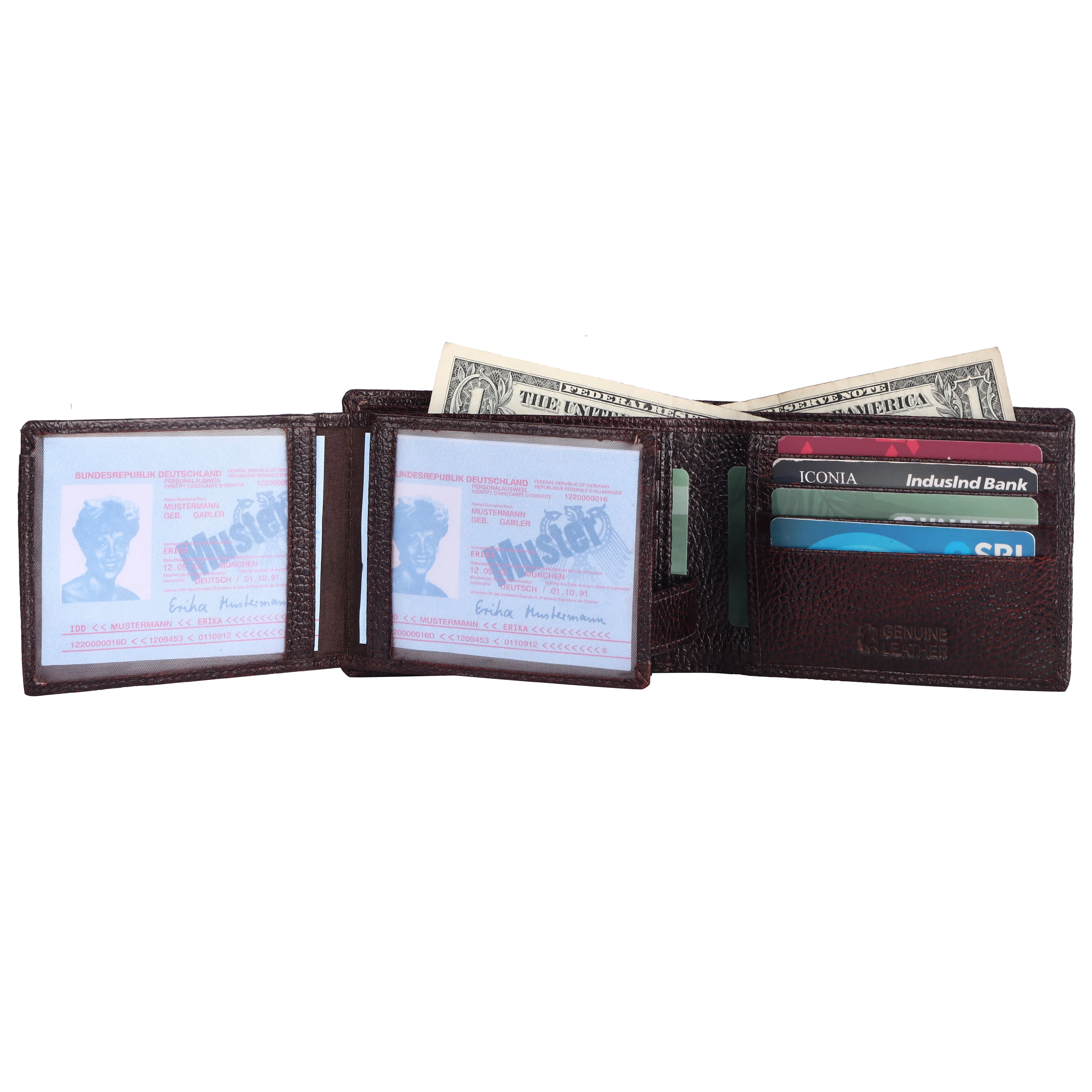 Pebble Texture 16 Card Billfold Wallet #1013L