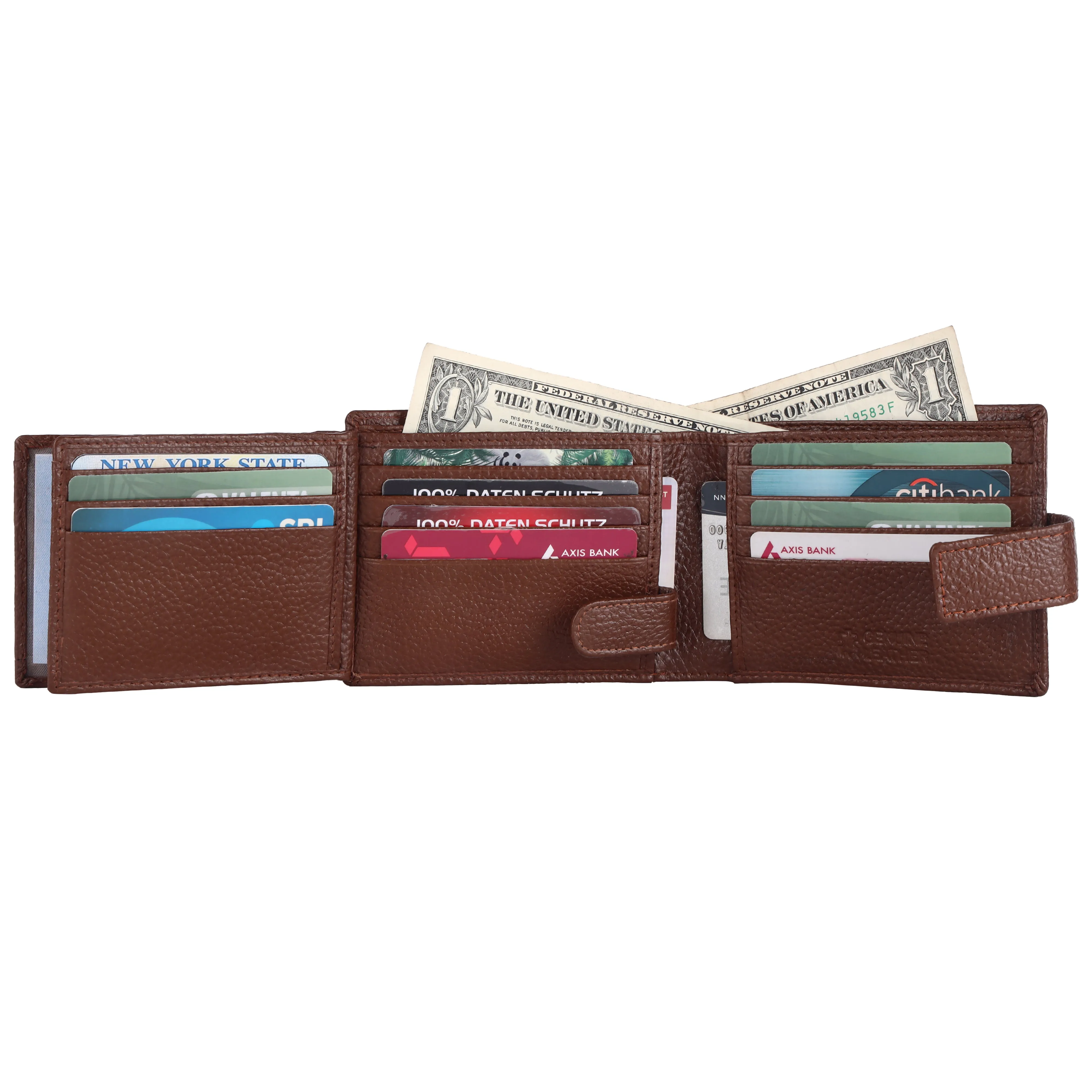 Pebble Texture 16 Card Billfold Wallet #1013L