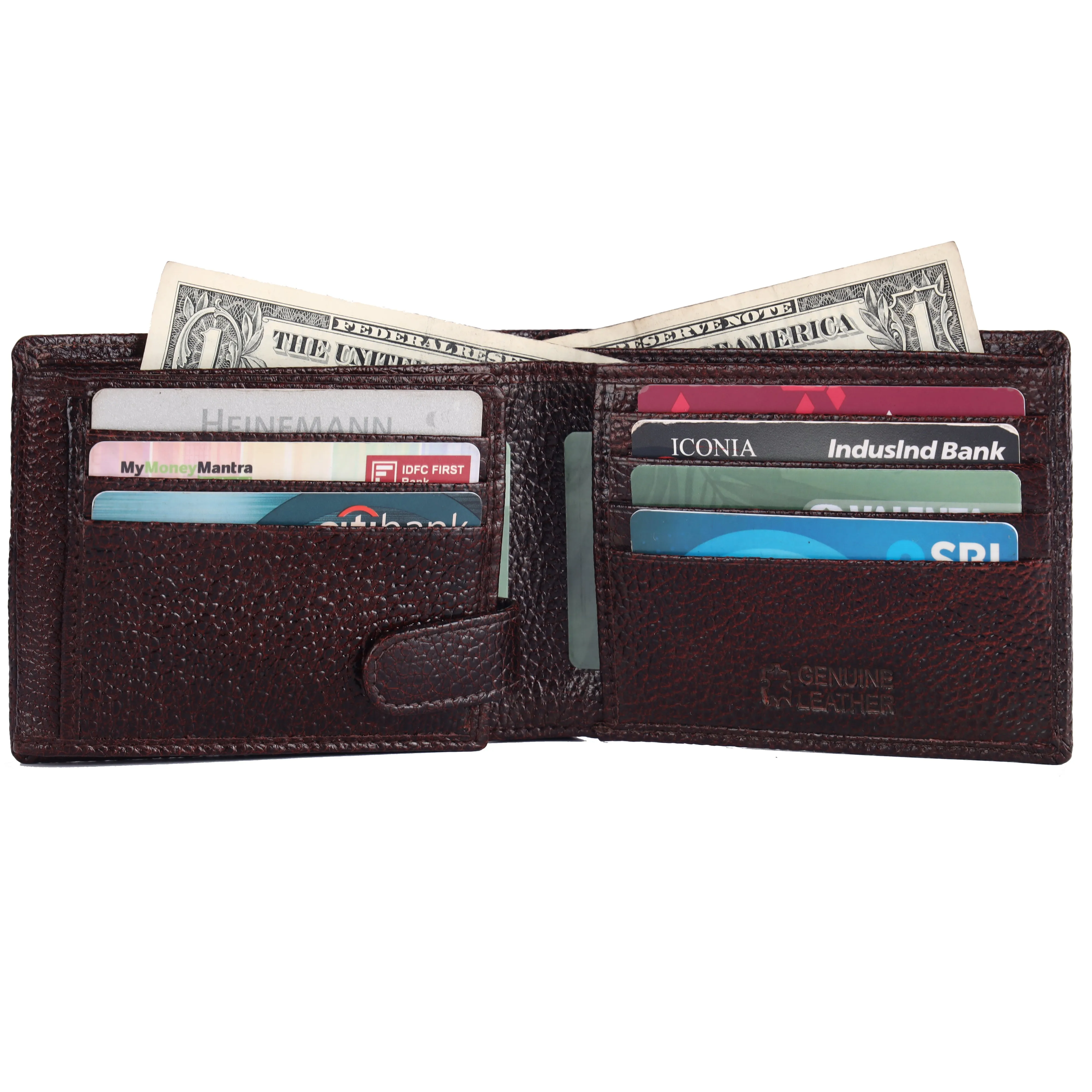 Pebble Texture 16 Card Billfold Wallet #1013L