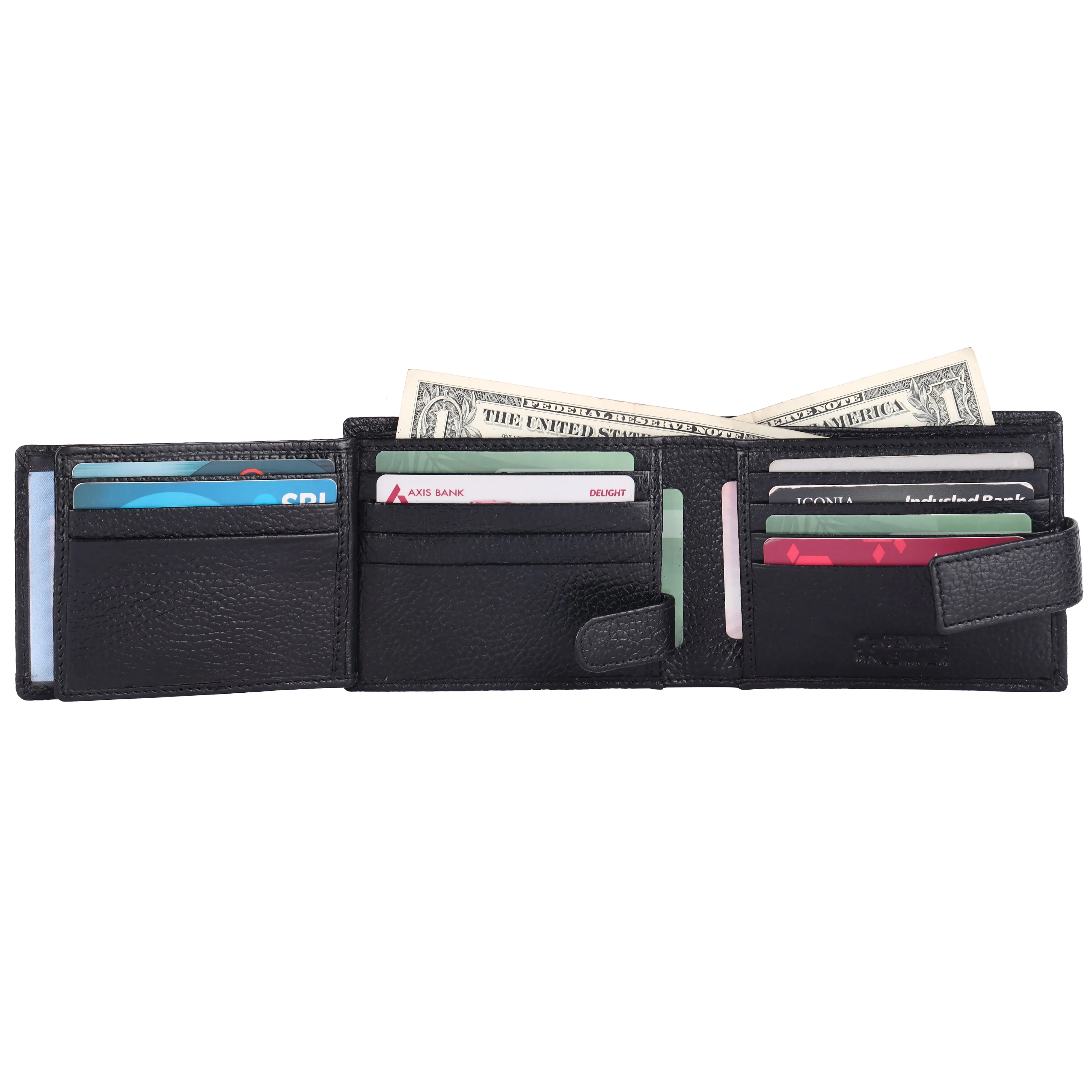 Pebble Texture 16 Card Billfold Wallet #1013L
