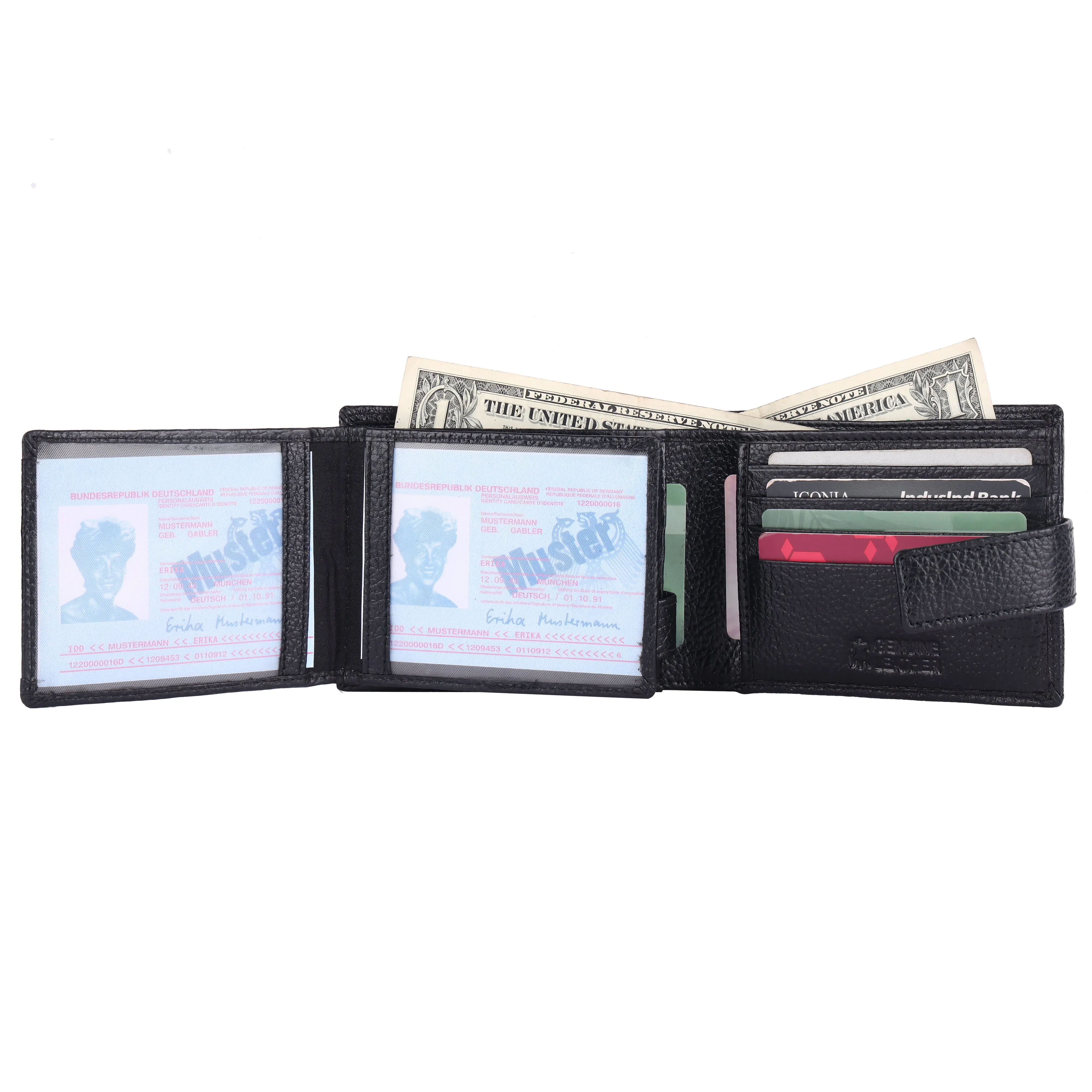 Pebble Texture 16 Card Billfold Wallet #1013L