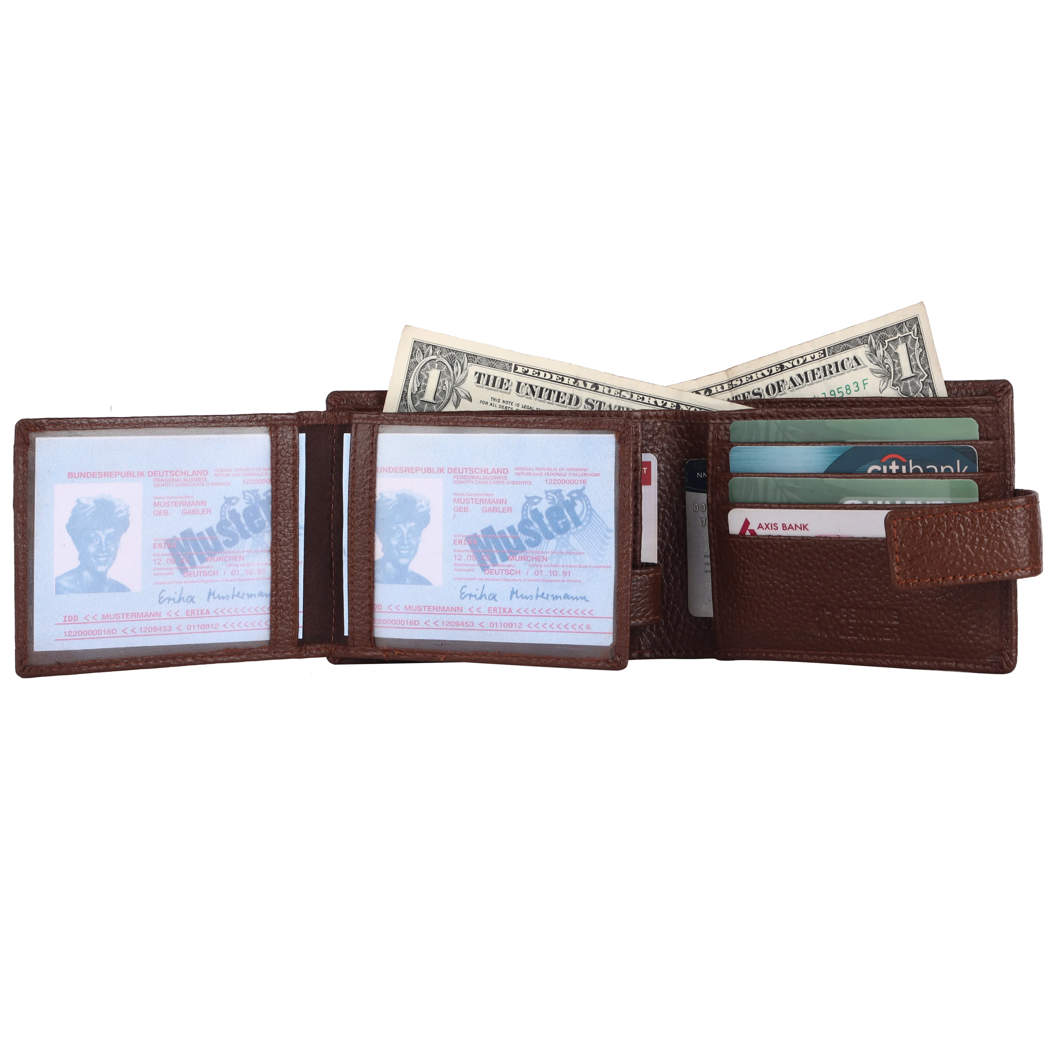 Pebble Texture 16 Card Billfold Wallet #1013L