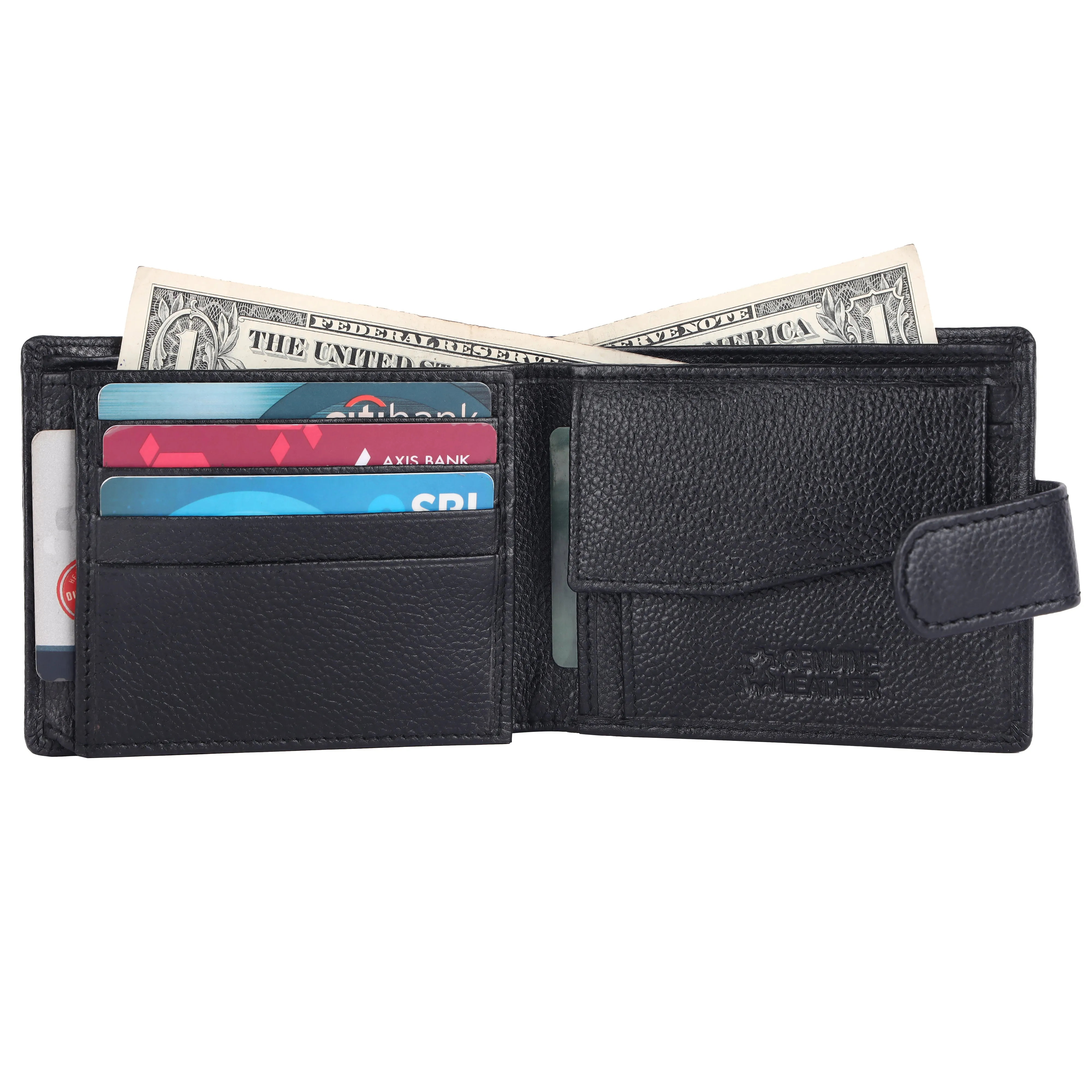 Pebble Texture 20 Card Billfold Coin Pocket Wallet #1001CL