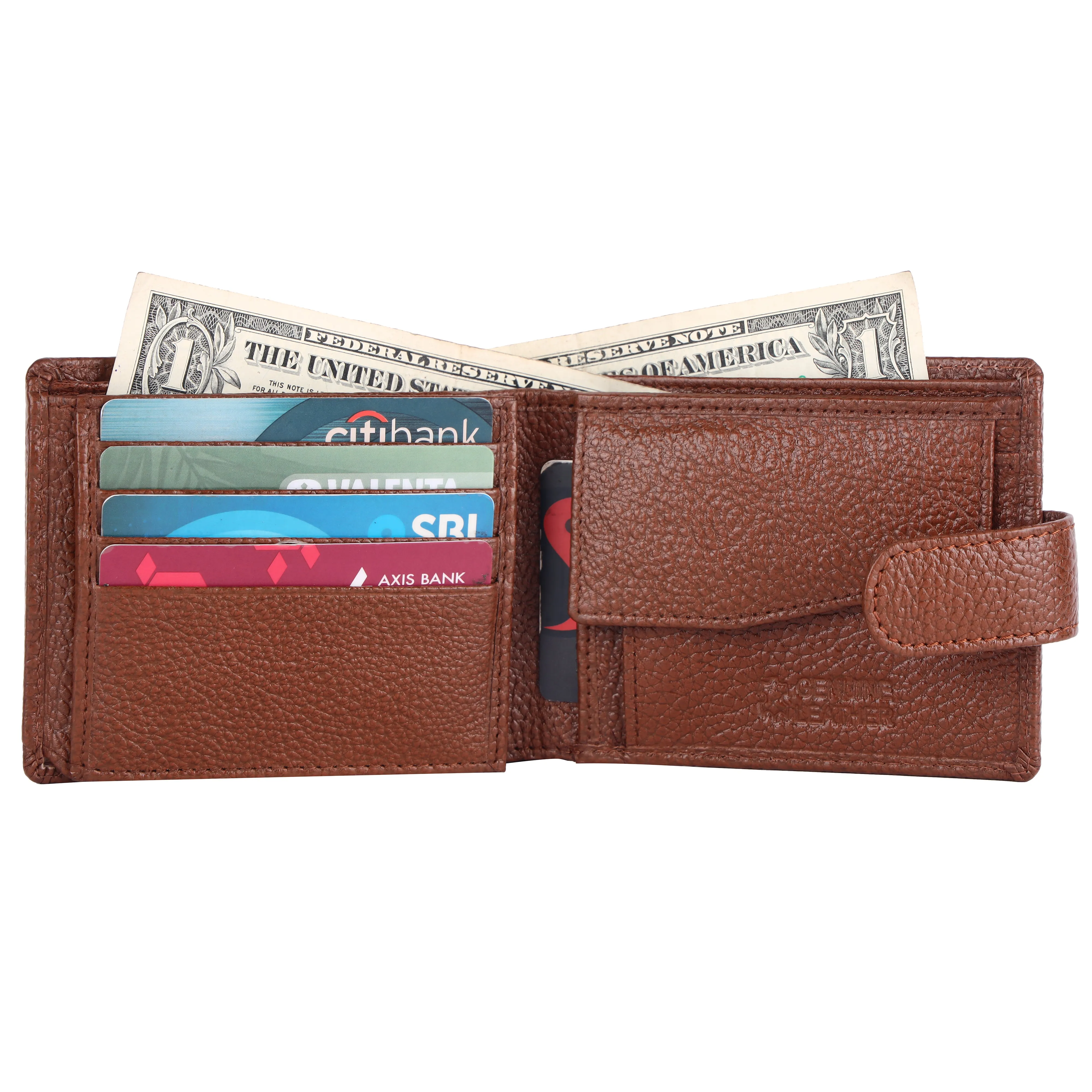 Pebble Texture 20 Card Billfold Coin Pocket Wallet #1001CL