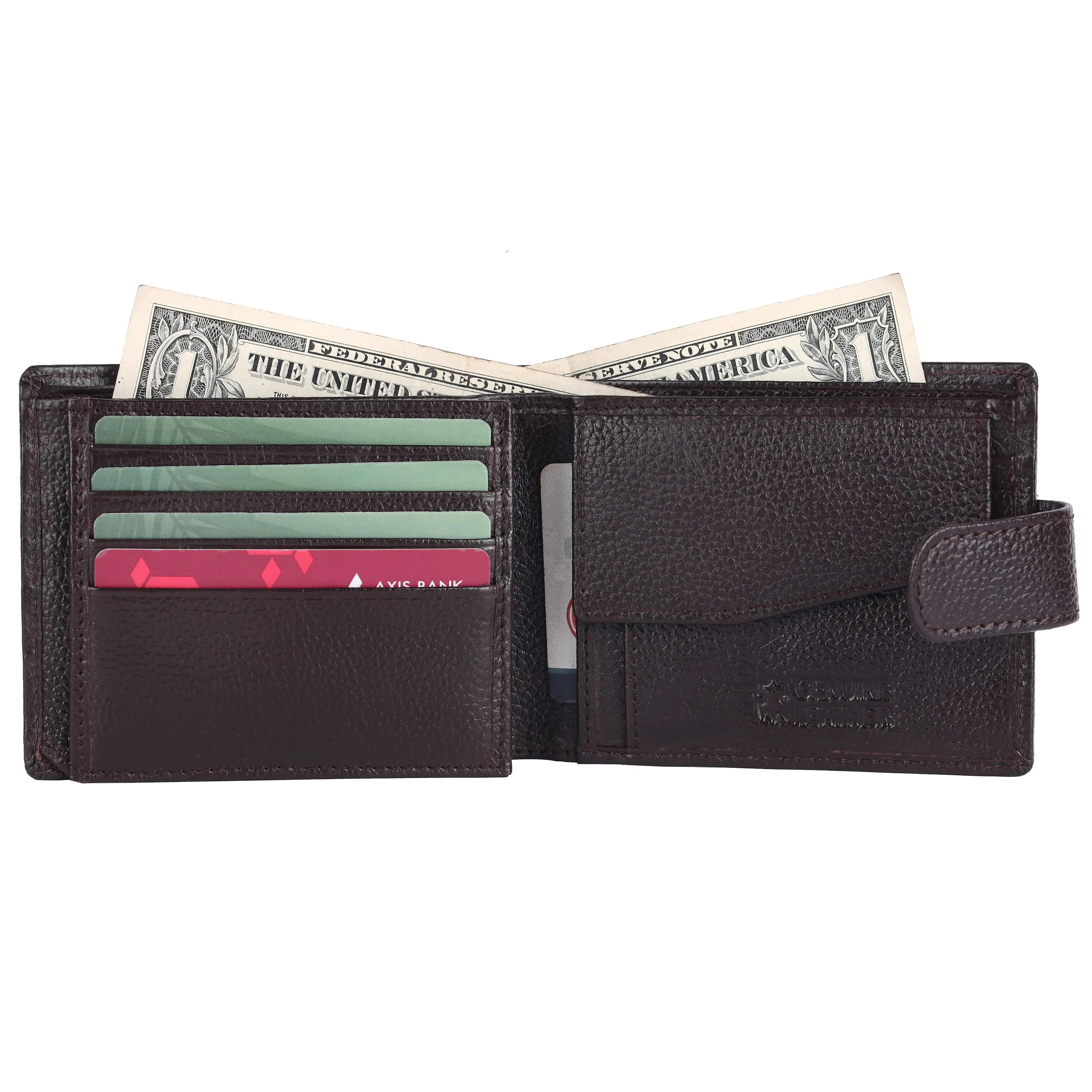 Pebble Texture 20 Card Billfold Coin Pocket Wallet #1001CL
