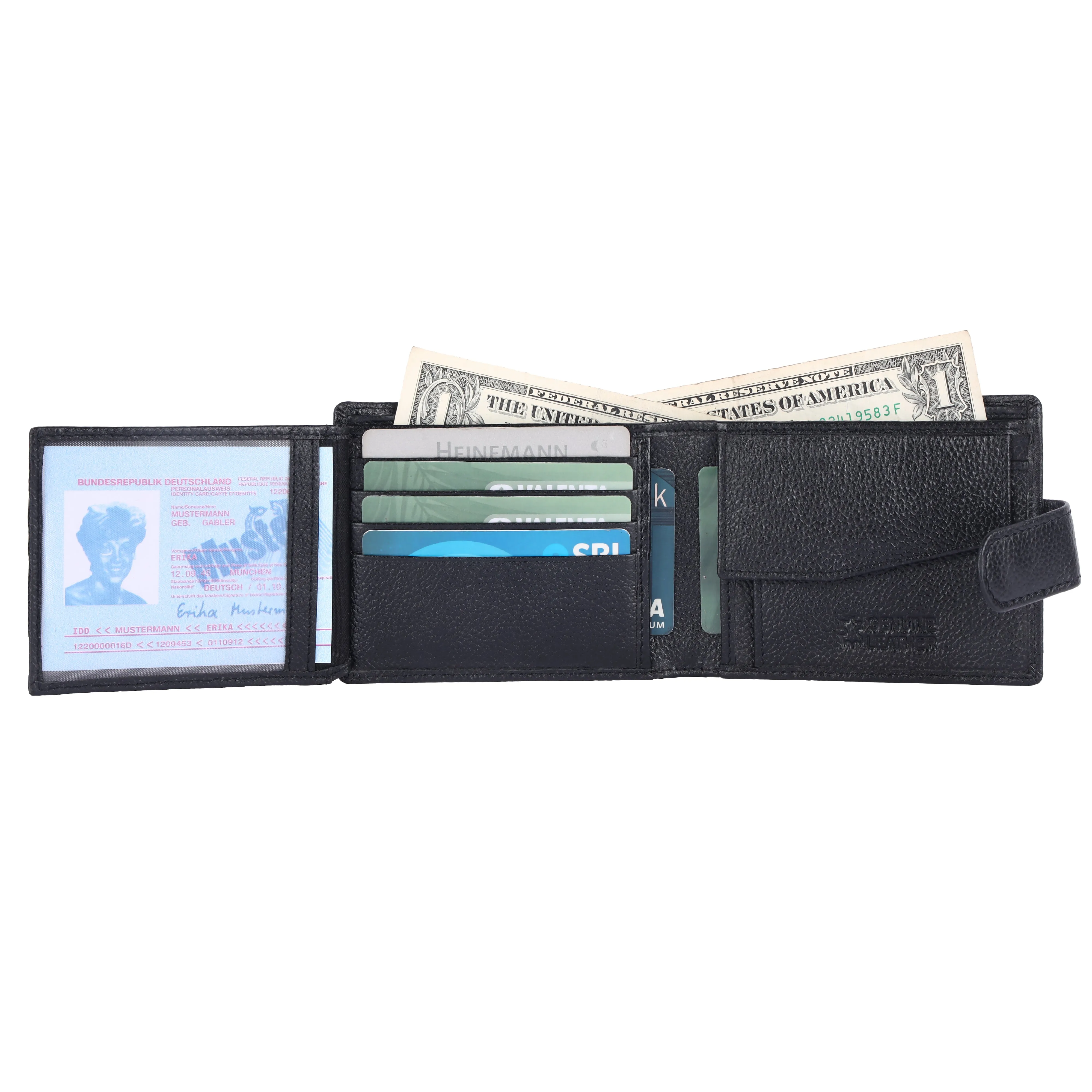 Pebble Texture 20 Card Billfold Coin Pocket Wallet #1001CL