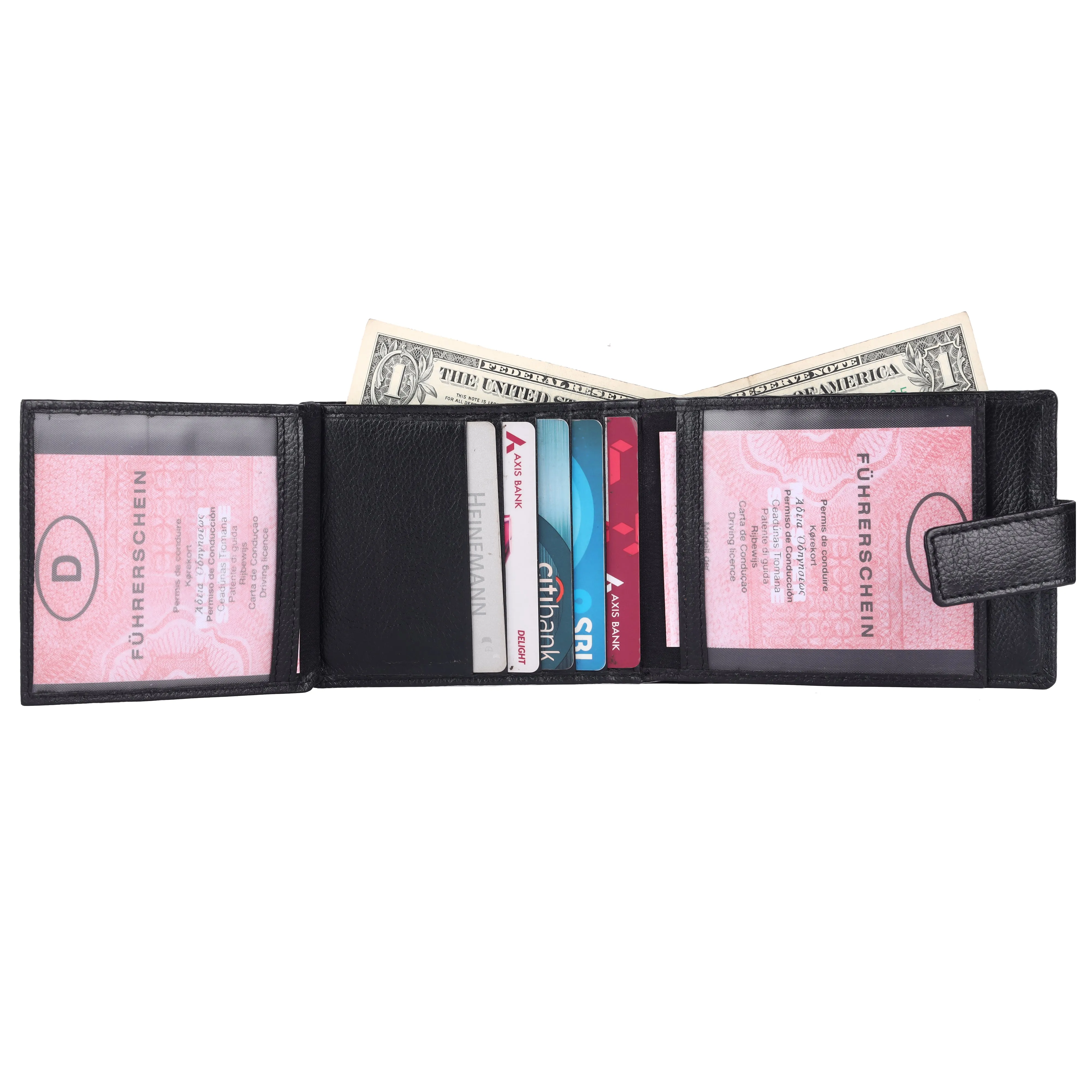 Pebble Texture 20 Card Billfold Wallet #1888L