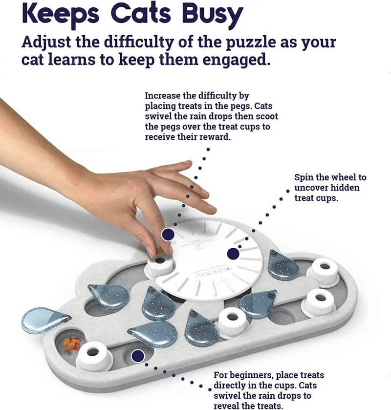 Petstages Rainy Day Puzzle & Play Cat Treat Puzzle