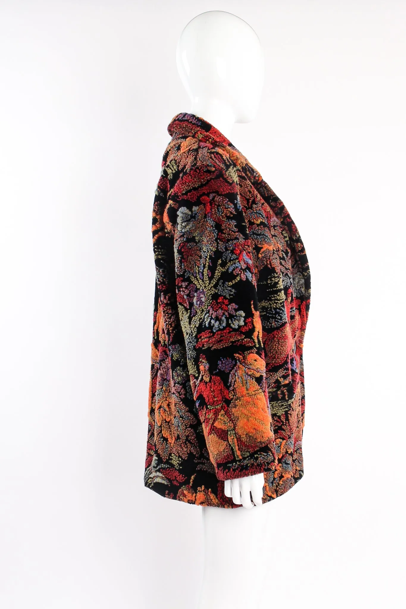 Plush Rainbow Cocoon Jacket