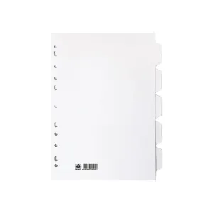 Pop Bazic White Cardboard Dividers A4 5s