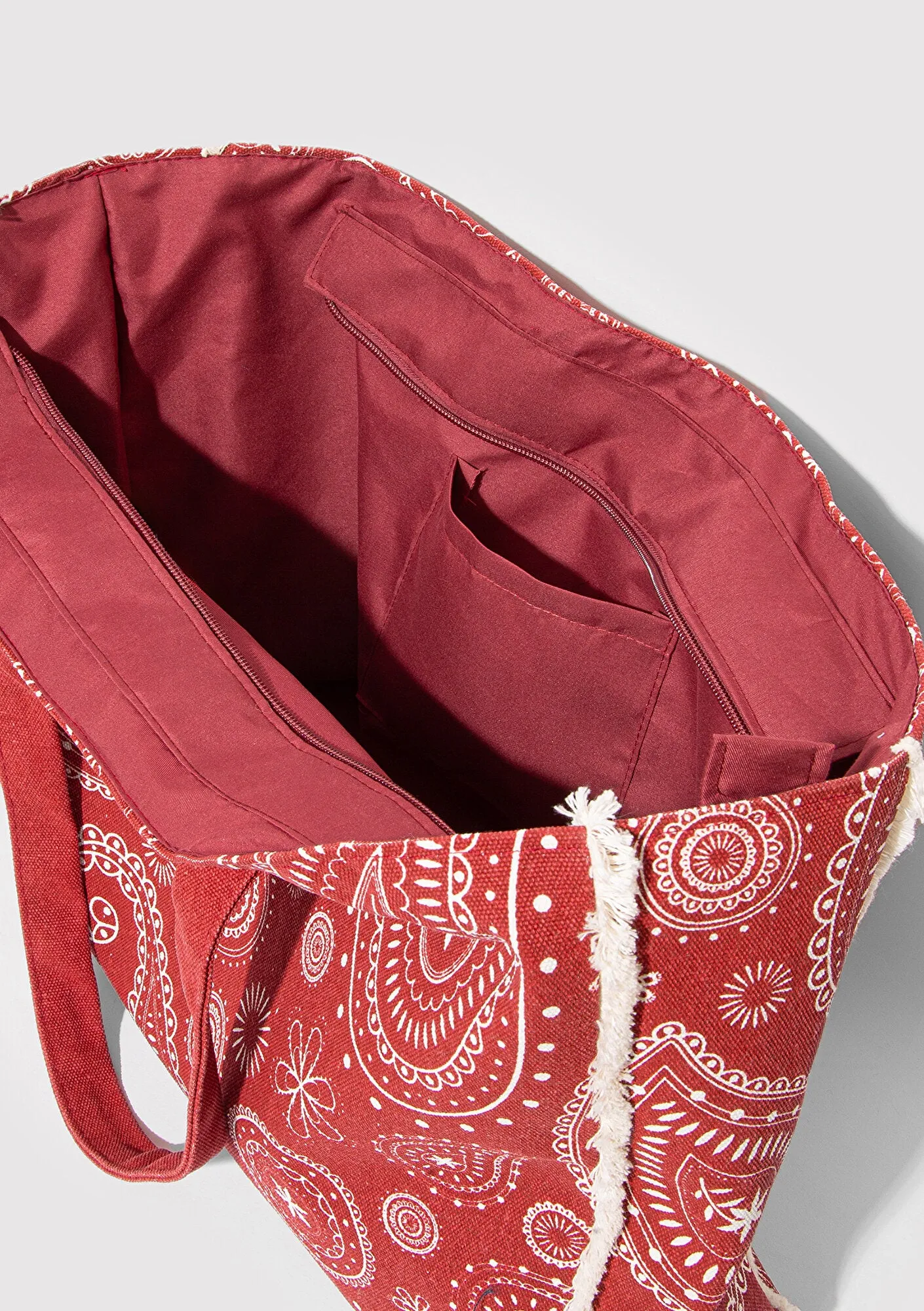 Printed Red Shoulder Bag