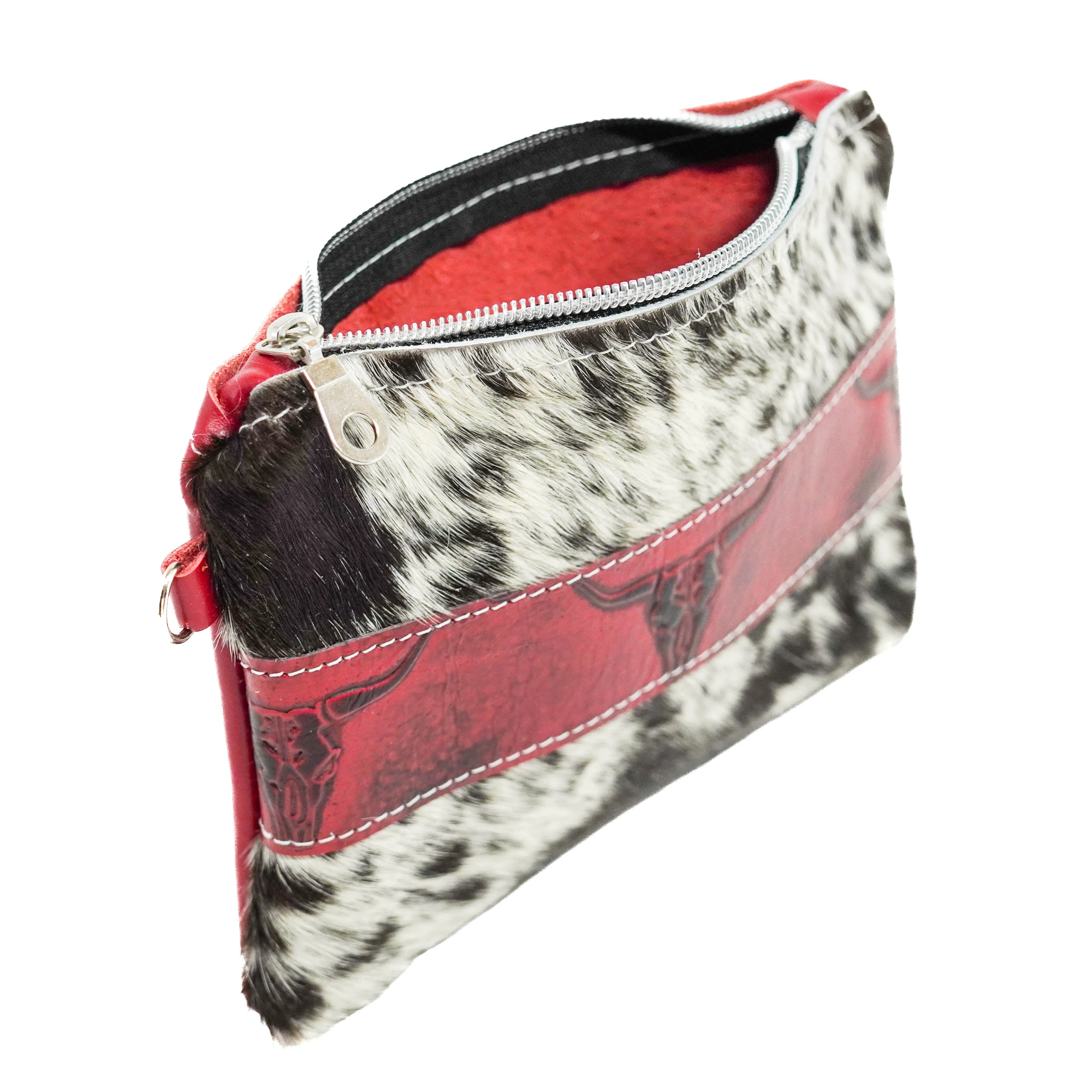 Purse Organizer - Black & White w/ Red Skulls