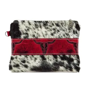 Purse Organizer - Black & White w/ Red Skulls