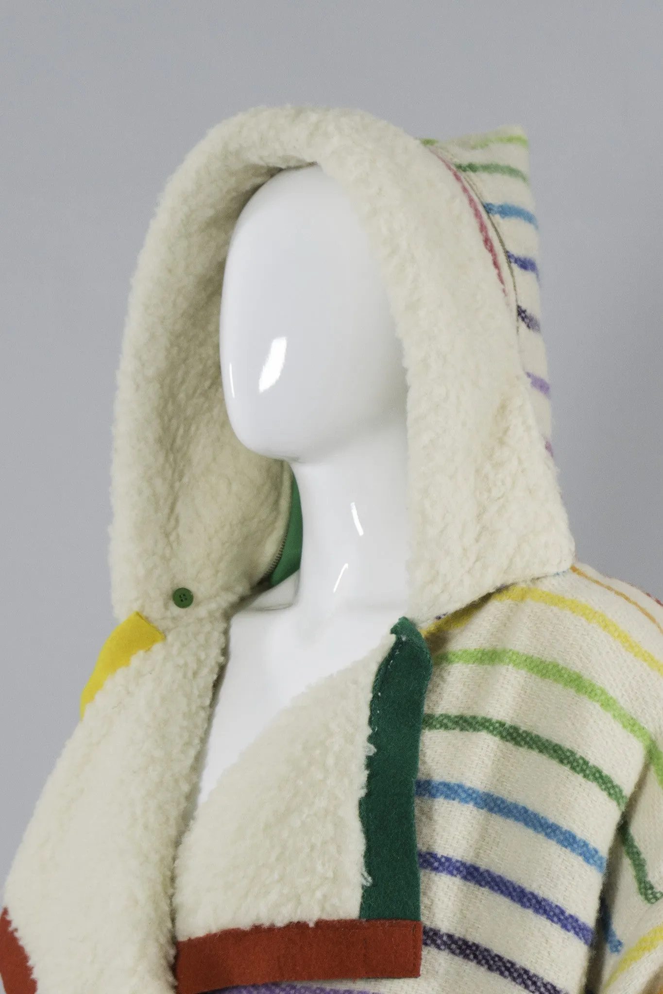 Rainbow Shearling Coat