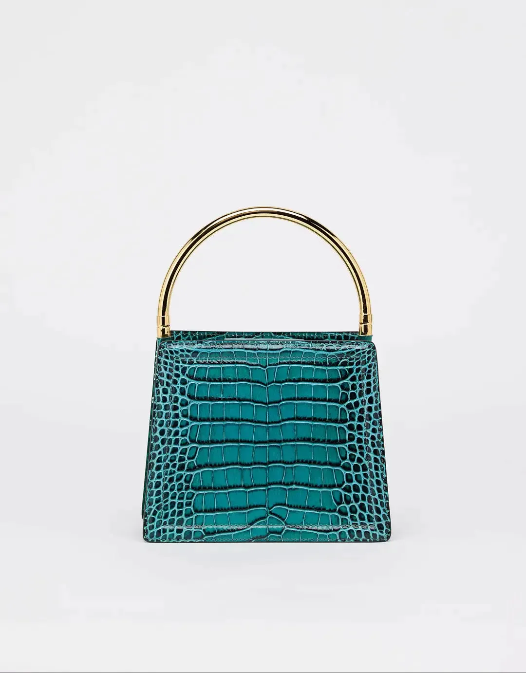 Rania Green Golden | Leather Handbag