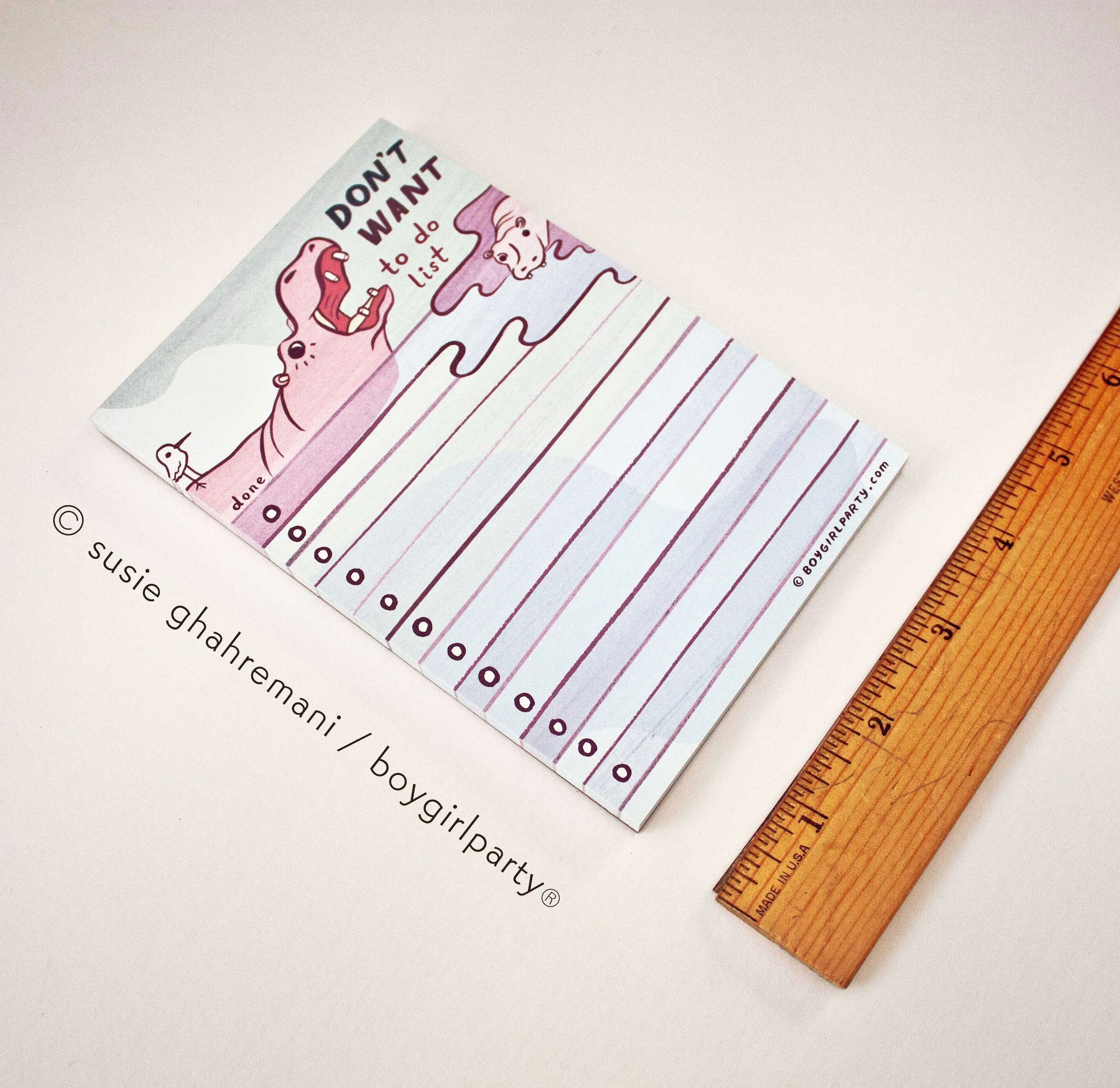 Reluctant Hippo To Do List Notepad – Funny Gifts — Hippopotamus Gifts