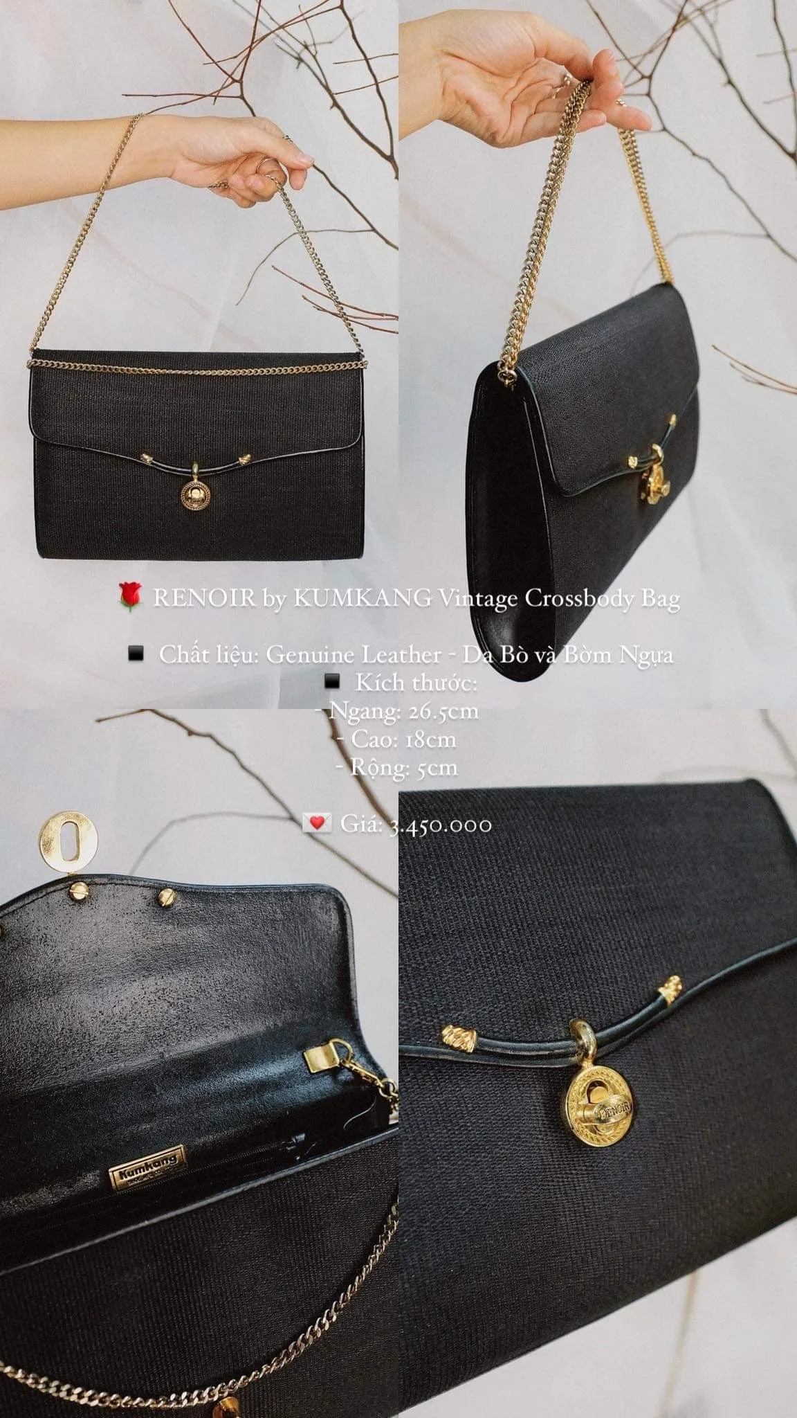 RENOIR by KUMKANG Vintage Crossbody Bag