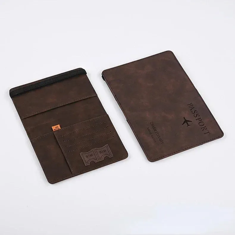 RFID Vintage Passport Holder-Stylish Travel Essential