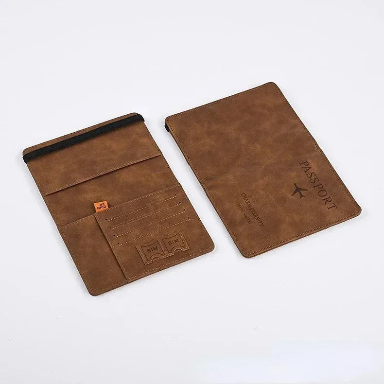 RFID Vintage Passport Holder-Stylish Travel Essential