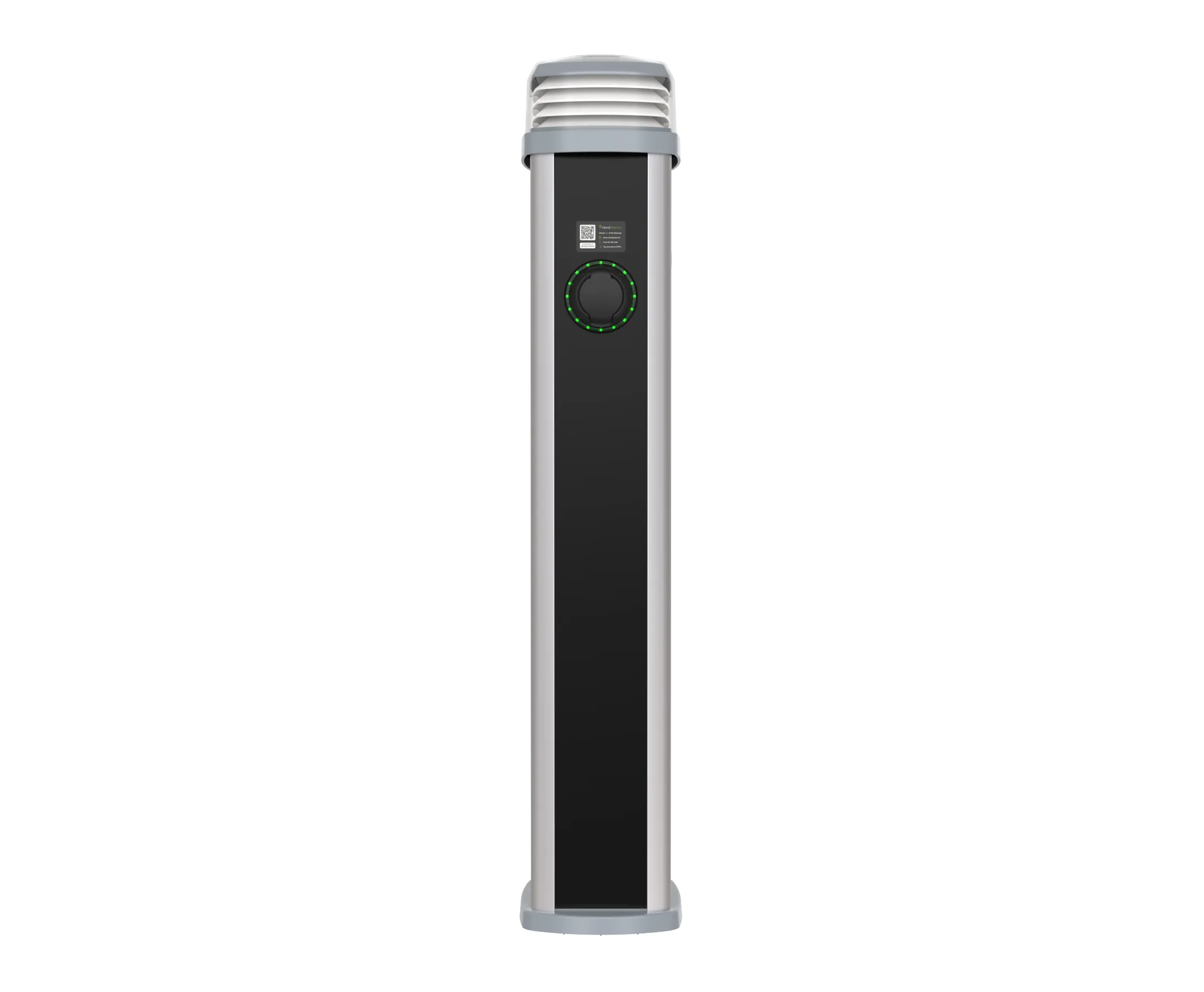 Rolec ROLEC0423B Quantum Smart EV Charging Pedestal - 2x up to 22kW 3PH Type 2 Sockets - Black