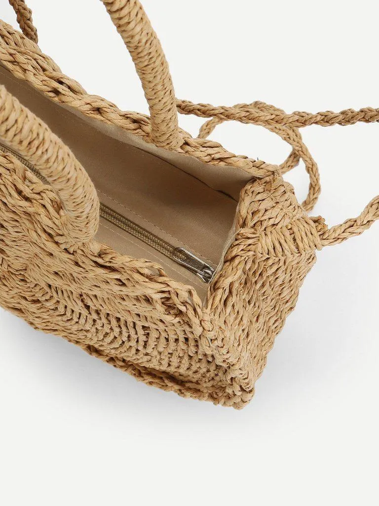 Round Straw Tote Bag