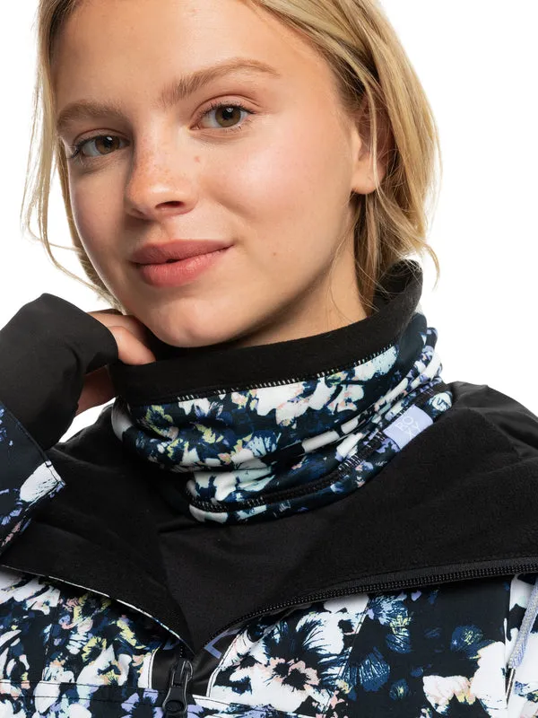 Roxy Womens Lana Neck Warmer - True Black Black Flower
