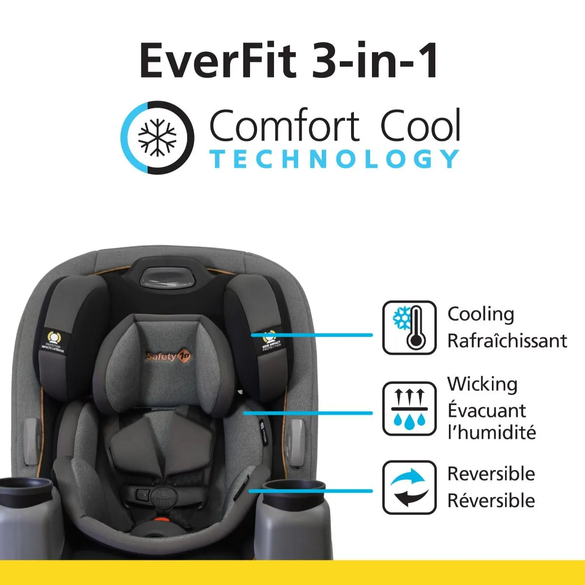 Safety 1st EverFit Comfort Cool Car Seat - Stone Terra