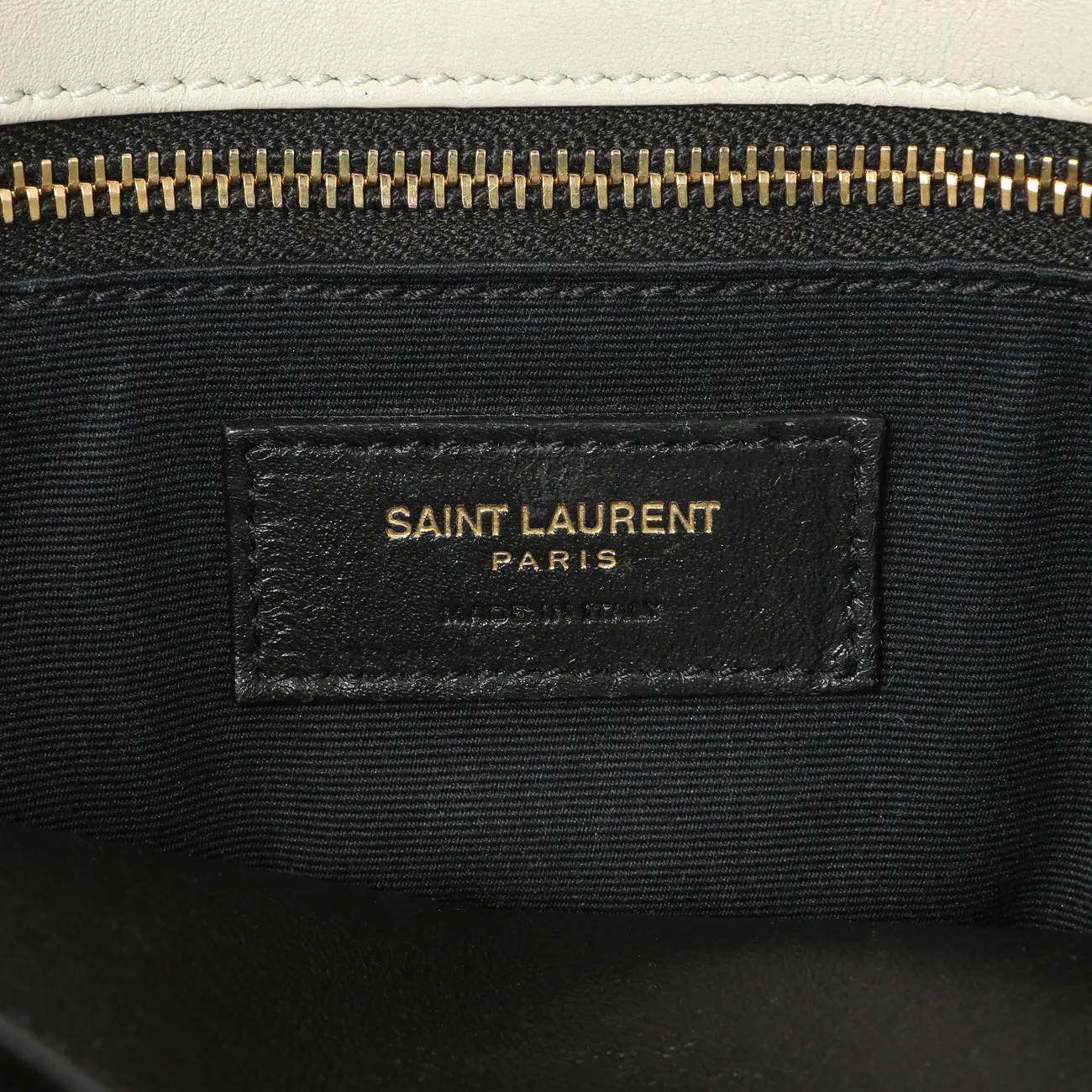 Saint Laurent White Lambskin Matelasse Monogram Medium Niki Chain Satchel