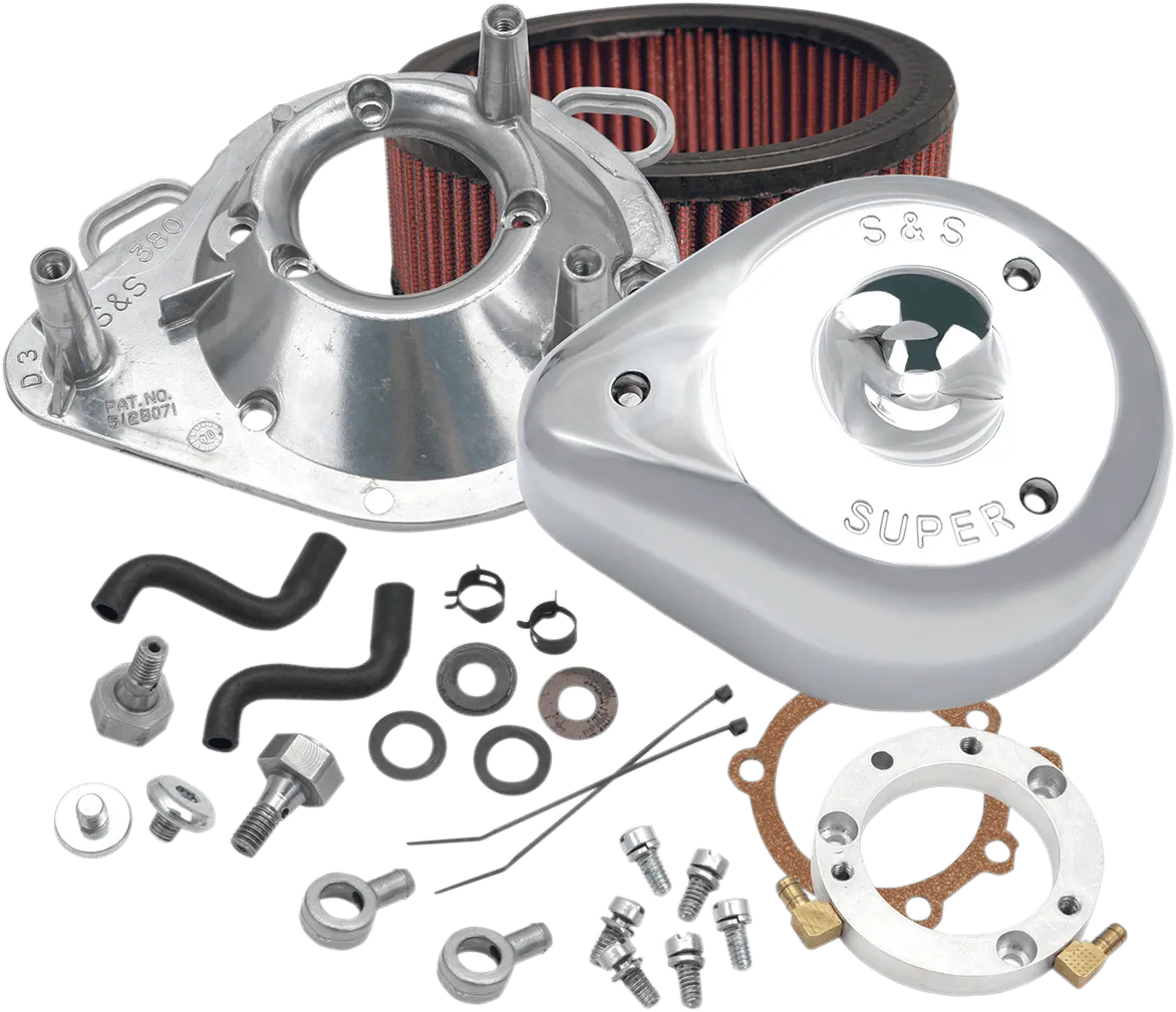 S&S Cycle 170-0312B Teardrop Air Cleaner Kit - Black