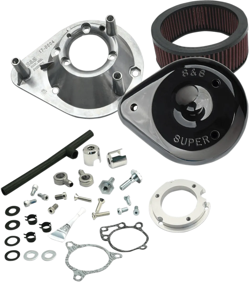 S&S Cycle 170-0312B Teardrop Air Cleaner Kit - Black