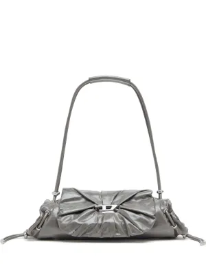 Scrunch leather shoulder bag